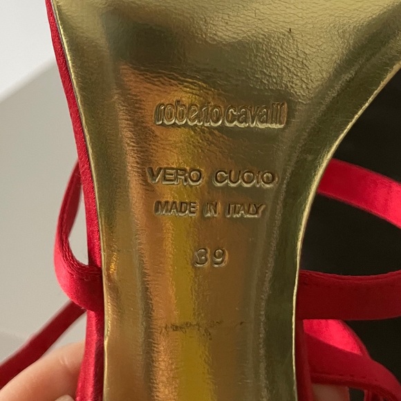 Roberto Cavalli red stilettos with sparkle - Picture 5 of 5